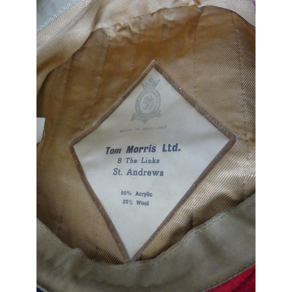 Tom Morris St. Andrews Scotland Old Course Cappie Golf Cap Wool Hat 8 Links - Picture 8 of 8